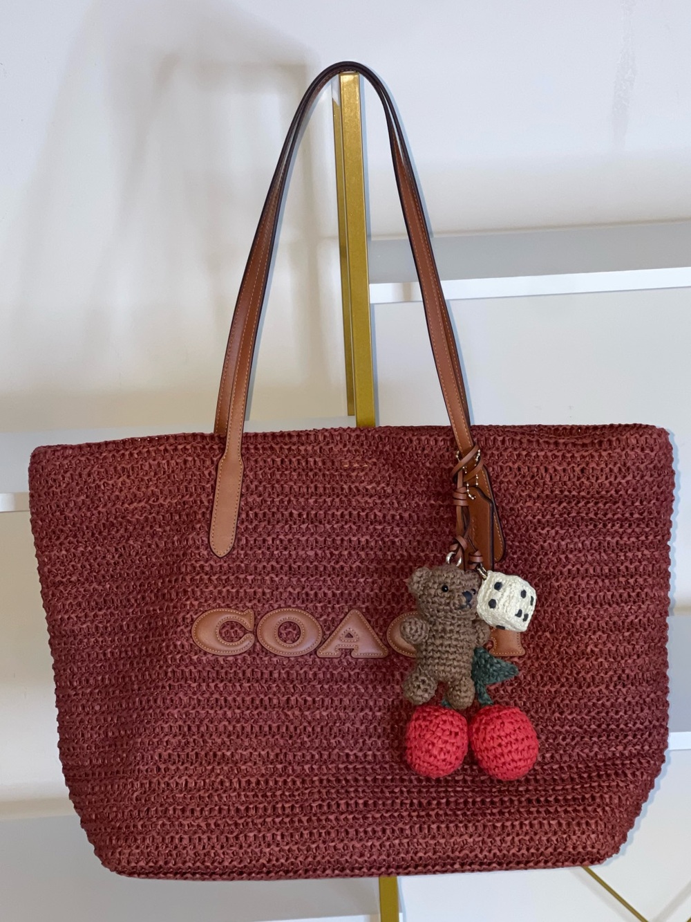 Coach Tote With Bag Charm